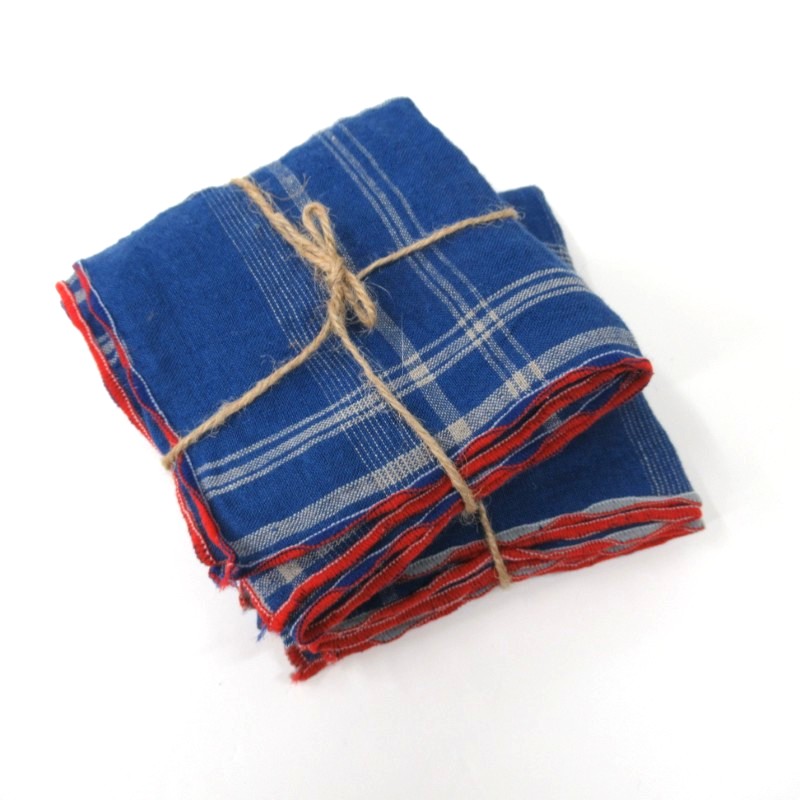 DAYS  リネンハンカチ /BL系 【日本製】